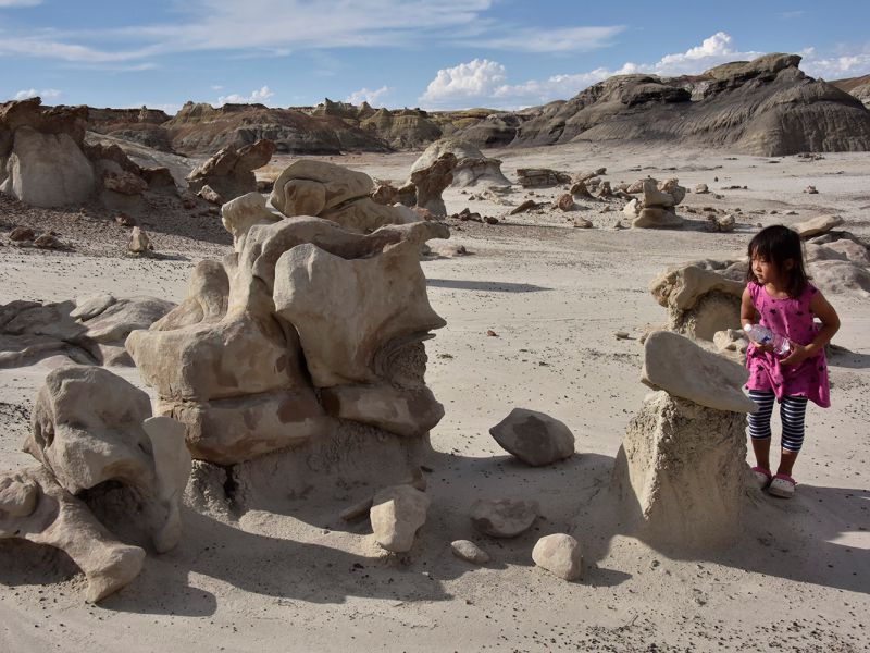 奇石群が見えてきた